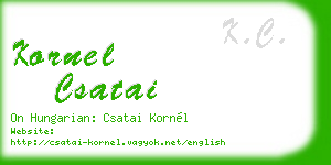 kornel csatai business card