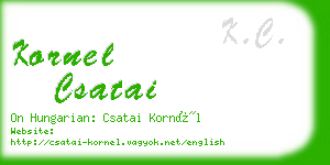 kornel csatai business card